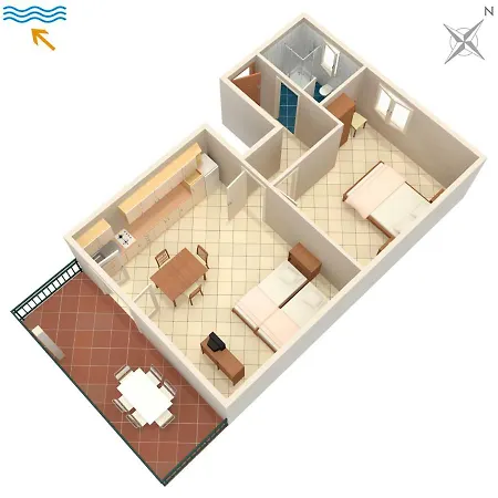 With A Parking Space - 7094 Appartement Umag